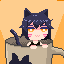 Pixel catgirl in a coffee mug.
